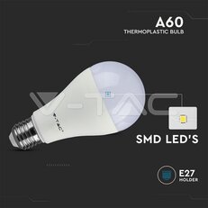 LED Bulb 8,5W E27 A60 Thermoplastic 3000K 3pcs/pack VT-1900, SKU217240