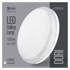 LED přisazené svítidlo DORI, kruhové bílé 18W neutr.b., IP54 EMOS ZM4311