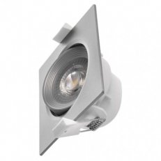 LED bodové čtvercové svítidlo spotlight 5W 350LM WW stříbrné ZD3660 teplá bílá