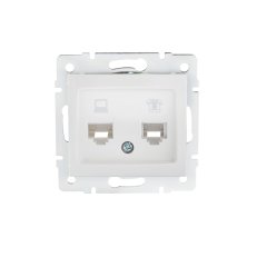 Zásuvka datová-telefonní DOMO RJ45Cat 5e+RJ11 bílá 24757 Kanlux
