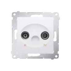 Zásuvka R-TV průběžná útlum R-TV 10 dB, bílá KONTAKT SIMON DAP10.01/11