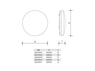 Přisazené LED svítidlo 15W PLAFON CIRCLE neutrální IP20 LEDMED LM31300008