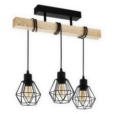 Stropní svítidlo TOWNSHEND 5 černá/dub 180W IP20 EGLO 43131