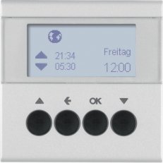 Žaluziový časový spínač, S.1/B.x, stříbrná mat BERKER 85741183