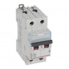 DX3 JISTIČ, 2 PÓLOVÝ, CHAR. D,40A 10000A/16KA LEGRAND 409455