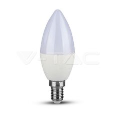 LED žárovka V-TAC 7W E14 Plastic Candle 6400K VT-268