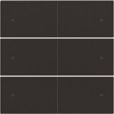 Středový kryt 6xbezpot.tlačítko 24V+LED-DARK BROWN NIKO 124-60150