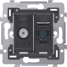 Spodok zásuvky COAX+RJ45 UTP (netienené) CAT6 bez rozp. NIKO 170-65238
