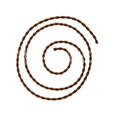 Twisted Rope 2x0.75 mm Brown,