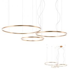Závěsné svítidlo ORBIT SU LED 163W 3000K D1000+800+600 BRASS - TRIAC