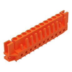 Pružinová svorkovnice THT rovná 5,08 mm oranžová 11pól. WAGO 232-171/047-000