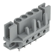 Pružinová svorkovnice THT rovná 5 mm šedá 4pól. WAGO 232-134/047-000