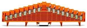 8patrová potenciálová svorka, bez západkového háku, oranžová 727-126/002-000