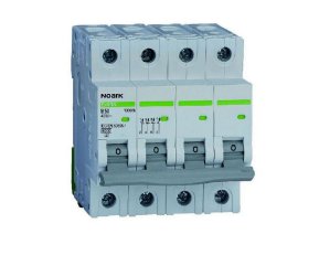 Instalační jistič NOARK 100261 EX9BN 6 kA, char. D, 10 A, 4pól