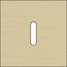 Jednoduchý čelní panel, NIKO Rocker alu GOLD BRUSHED 227-56101