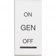 BTICINO LIVINGLIGHT MYHOME KRYTKA SPÍNAČE 2FUNKCE PODSVĚTLENÁ ON/OFF/GEN 1M BÍLÁ
