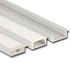 Vestavný hliníkový profil VD, 30x10 mm, mléčný difuzor, komplet, 1 m