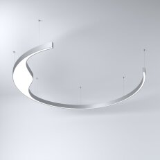 LED Svítidlo MI-MOON, 83W, 3000K, bez trafa, 24VDC, IP20, stříbrná