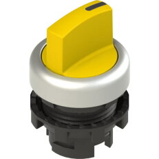 Přepínač krátká páka, d22mm, 3, žlutá, plast, chrom, IP67 PIZZATO E21SE13ECE59AB