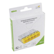 Instalační svorka PUSH WIRE, Pro plné vodiče, Max. 2,5 mm2, Transparentní