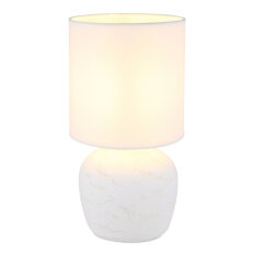 Stolní lampa MARBLE bílá 1x40W E14  GLOBO 21739W