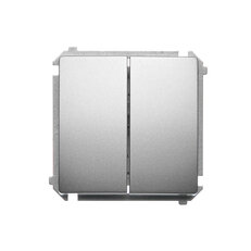 Přepínač dvojitý střídavý, řazení 6+6, 10AX, 250V~, Satén BMW6/2.01/29