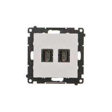 Zásuvka HDMI 2 násobná světle šedá matná TGHDMI2.01/114