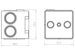 Spojovací skříňka Betonbau B2, hloubka 68,5 mm, do betonu KAISER 1263-60