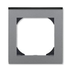 LEVIT M Jednorámeček s otvorem 55x55 ocelová/kouř. černá ABB 3901H-A05510 69