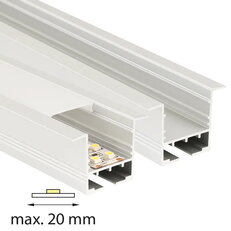 Vestavný hliníkový profil AD pro sádrokarton, 35x25mm, mléčný difuz, 2m