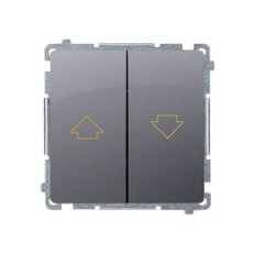 Spínač žaluziový, 10AX, 250V~, stříbrná matná metalizované BMZ1.01/43