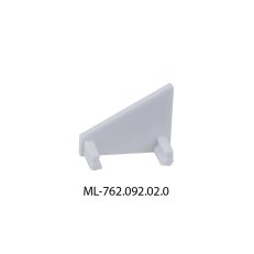 McLED ML-762.092.02.0 Koncovka bez otvoru pro RN, stříbrná barva, 1ks