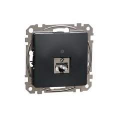 Sedna D/E Datová zásuvka 1xRJ45 kat. 6A STP, Antracit SCHNEIDER SDD114466S