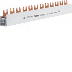 Hřebenová přípojnice 3P, 16mm2/12mod. k propojení 4 ks 3pól. přístrojů KDN380A
