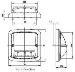 Kryt komunikační zásuvky ABB TANGO (pro Panduit) bílá 5014A-A00410 B