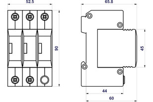 Svodič rázového přepětí HSA-320/3+0 M SPD typ 2+3 HAKEL 27522