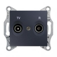 Sedna Zásuvka TV-R průběžná 4 dB, Graphite SCHNEIDER SDN3301870