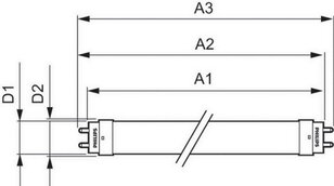 Zářivková LED trubice PILA 600mm 8W 840 G13