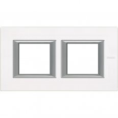 Legrand HA4802M2HVBB BTAX Rámeček2+2 HOR. SKLO BÍLÉ