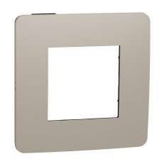 Krycí rámeček NOVÁ UNICA STUDIO COLOR jednonásobný, Taupe/Černý
