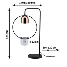 Stolní lampa Fanja 1-ramenné pro osvětlení rostlin černá/měď 797.46 79746