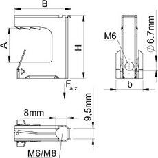 Nosníková svorka OBO TK MULTI 16 multifunkční 8-16mm Ocel zinkováno MAGNI 565