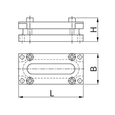 Průchodka pro ploché kabely, hliníková, 70,0 x 12,0 mm AGRO 1370.15