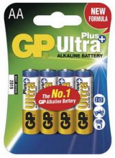 GP alkalická baterie ULTRA PLUS AA (LR6) 4BL /1017214000/ B1721