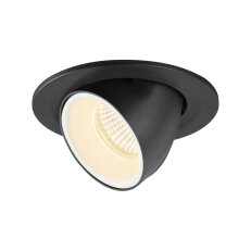 NUMINOS GIMBLE S, zápustné stropní svítidlo černé/bílé 3000 K 55° SLV 1005892
