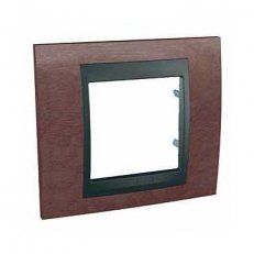 Unica Top Krycí rámeček jednonásobný, Tabaco/Grafit SCHNEIDER MGU66.002.2M4