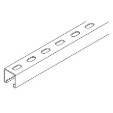 kovový profil 41x41x2,5 mm, perforovaný, žárový pozink, L=3m