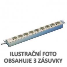 Schneider NSYAPU10S3 Zásuvkový panel 10' VDE, 3 zásuvky