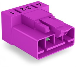 Konektor na desky plošných spojů, úhlové, 4pól., Růžová WAGO 890-894/011-000