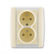 ABB Element 5512E-C02359 21 Zásuvka dvojnásobná chráněná s clonkami